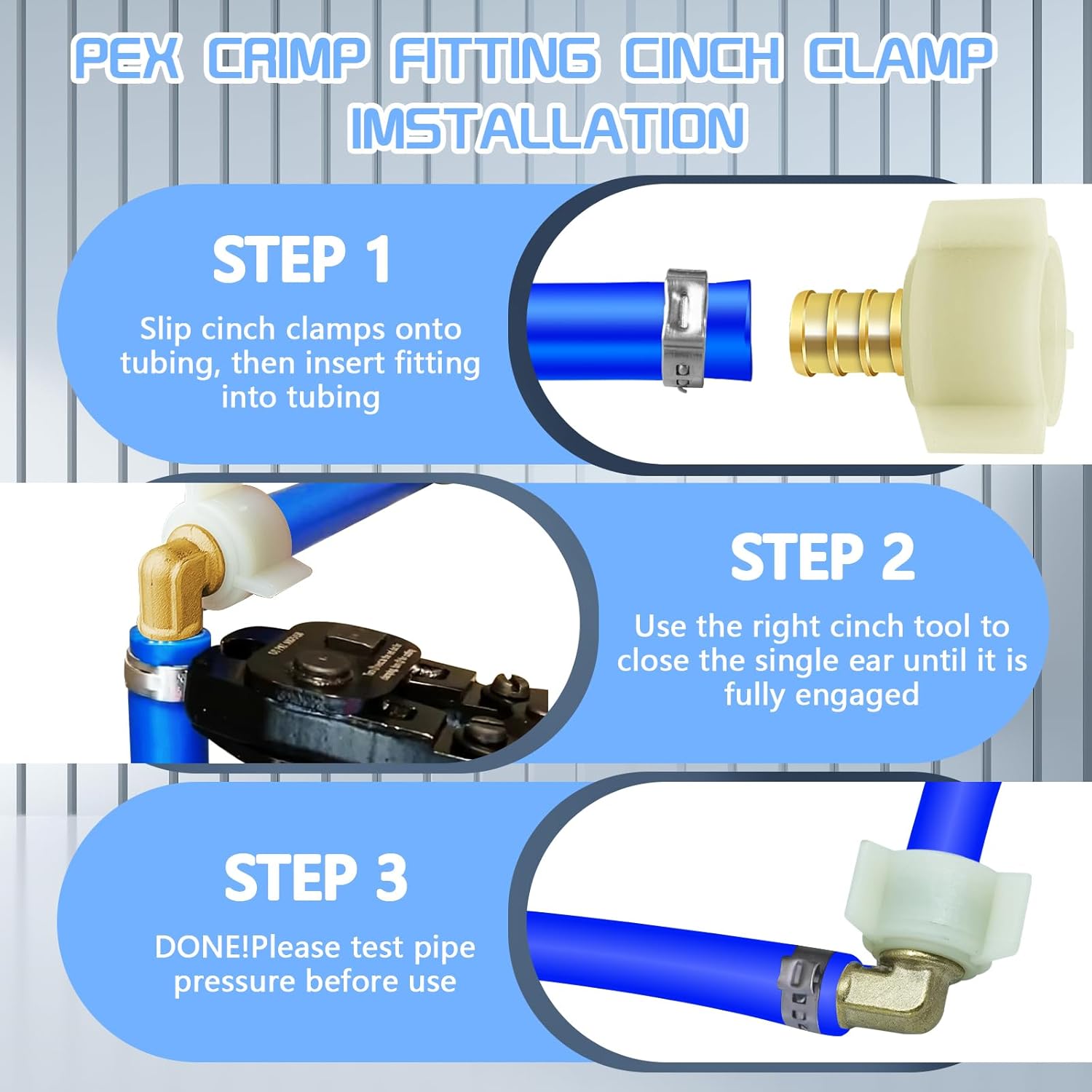 6Pcs Pex Swivel Elbow Brass Crimp Fittings,1/2in x 1/2in Female NPT 90-degree NPSM Brass Crimp Fittings for RV Pex Faucet Connector, ASTM F1807 (A)