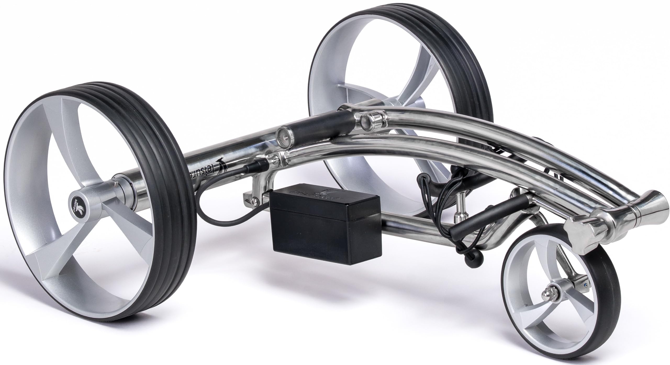 Leisure Golf Elektro Golftrolley Taurus Fold Poliert mit Zubehörpaket