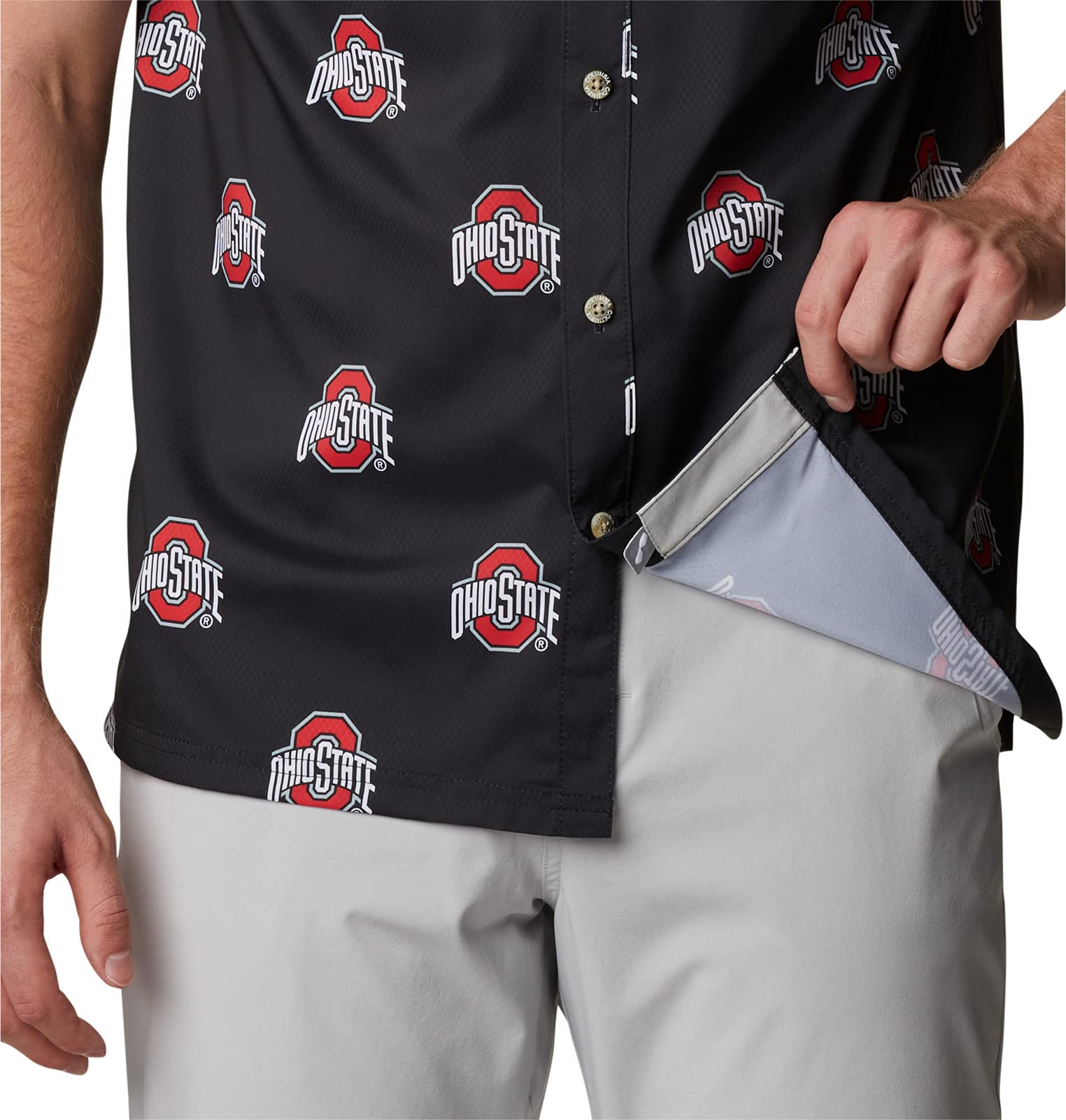 NCAA Collegiate Super Slack Tide Shirt, męska, Collegiate Super Slack Tide Shirt, NC - Collegiate Navy, Small
