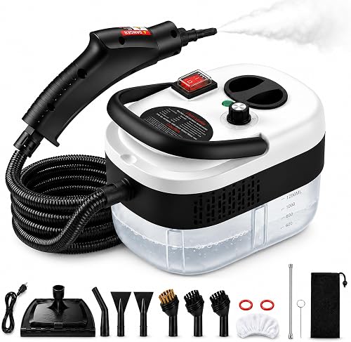 2500W High Pressure Handheld Steam Cleaner, Portable Steamer for Cleaning | 6-Level Pressurized Steam Gun, Powerful Stream Cleaners for Home Deep Cleaning, Car Detailing, Grout, Tile, Window, Furniture
