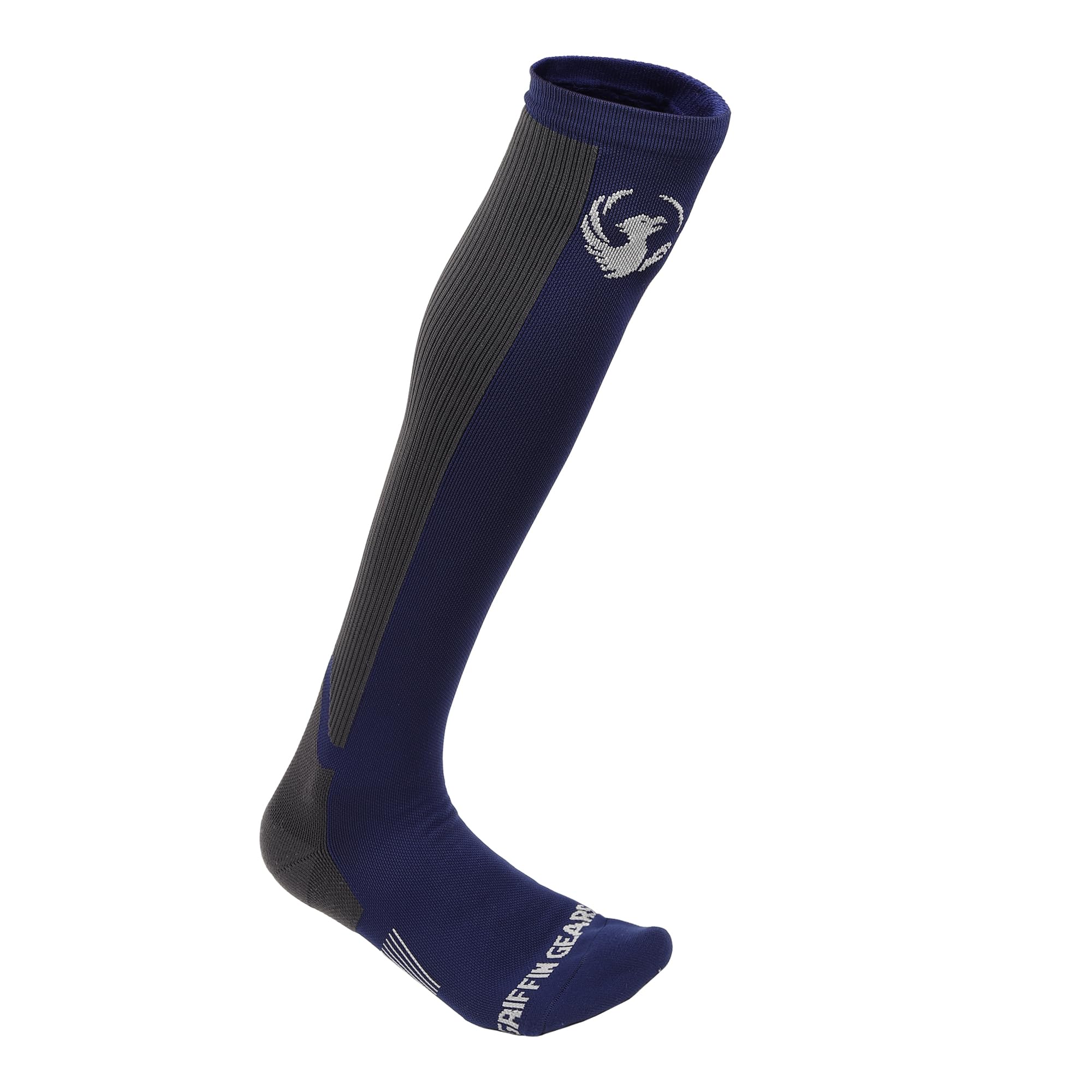 GRIFFIN GEARS® Deadlift Socks for Men & Women – High Performance Knee-High Gym - Socks for Powerlifting, Weightlifting & CrossFit – Shin Protection & Compression Fit (IN, Alpha, Free Size, Navy) - Image 3 thumbnail