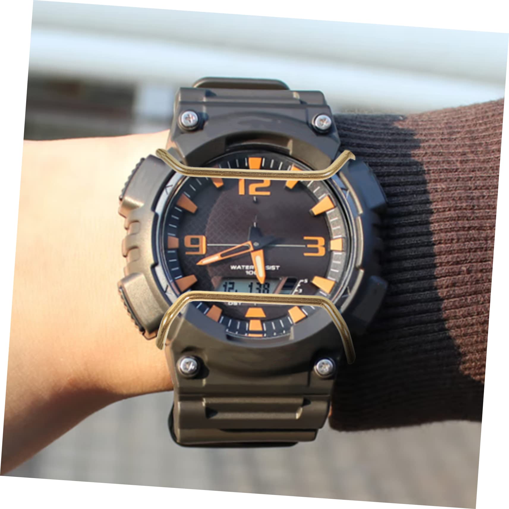 DOITOOL 5 Pièces Montre Pare-Chocs Protecteur de Montre Pratique Pare-Chocs d'écran de antirouille s Coque de Protection Garde de Robuste Surveilleur Métal Regardez