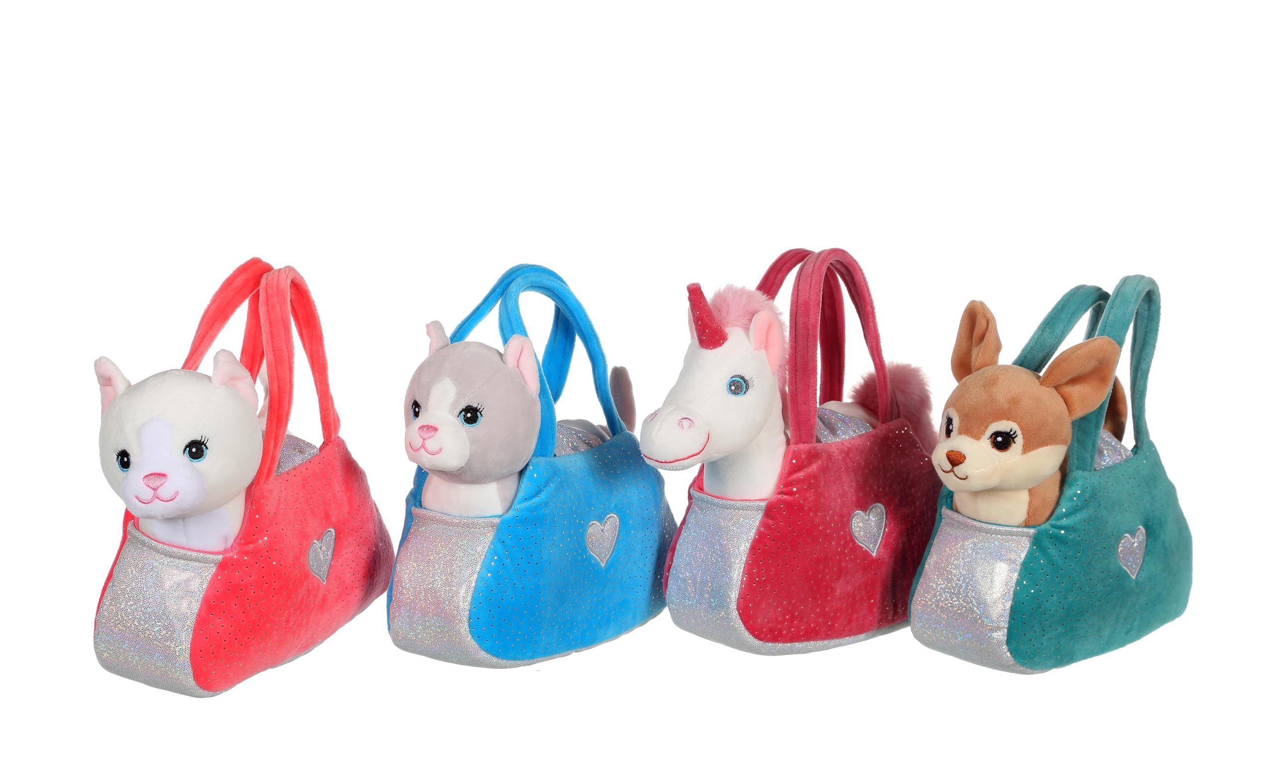 Gipsy Toys - Peluche Sweety Bag Chihuahua marrón - Bolsa Verde - 18 CM