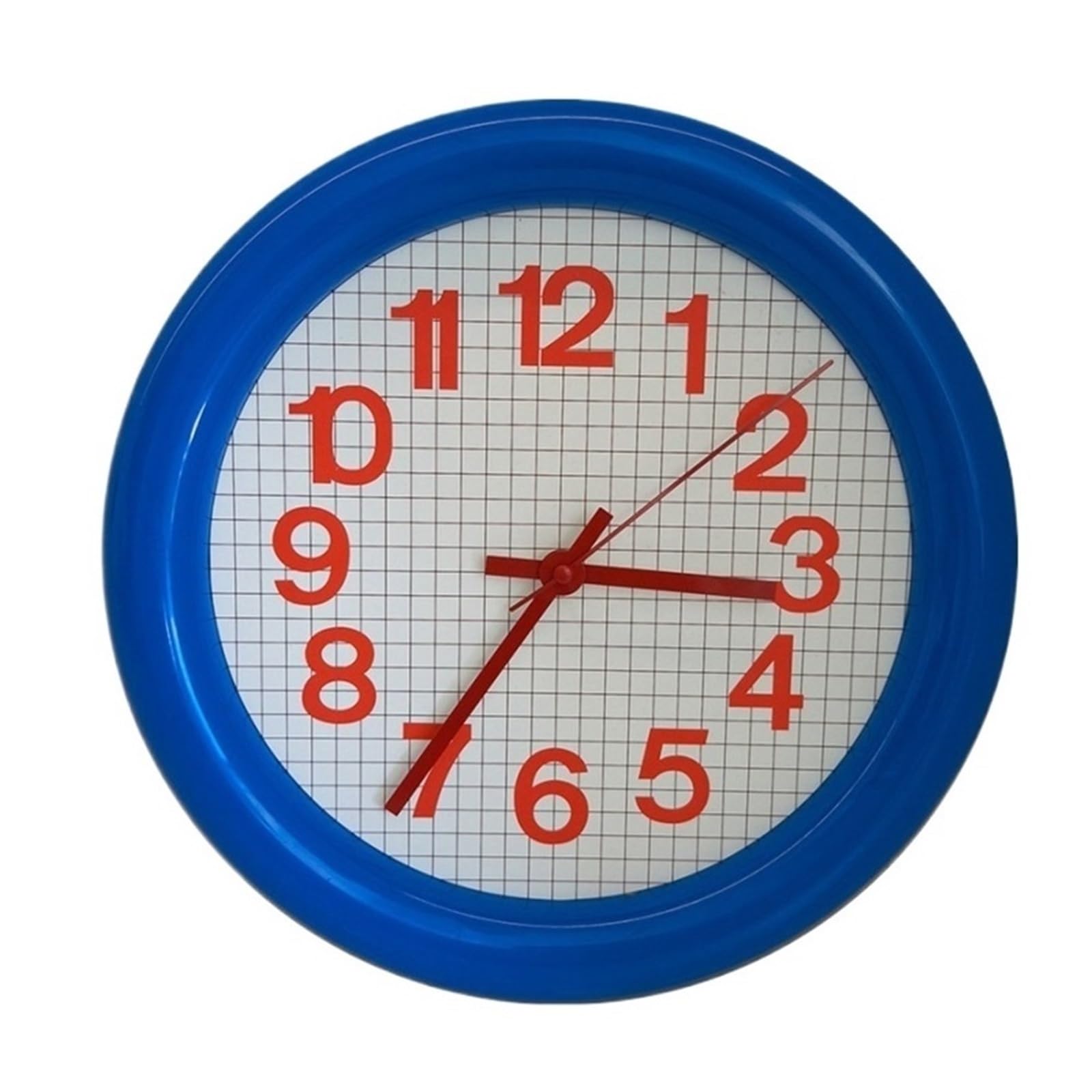 Aioneer Wall Clock Simple And Cute Style Silent Wall Clock Battery Power Furniture Adaptation-Blue