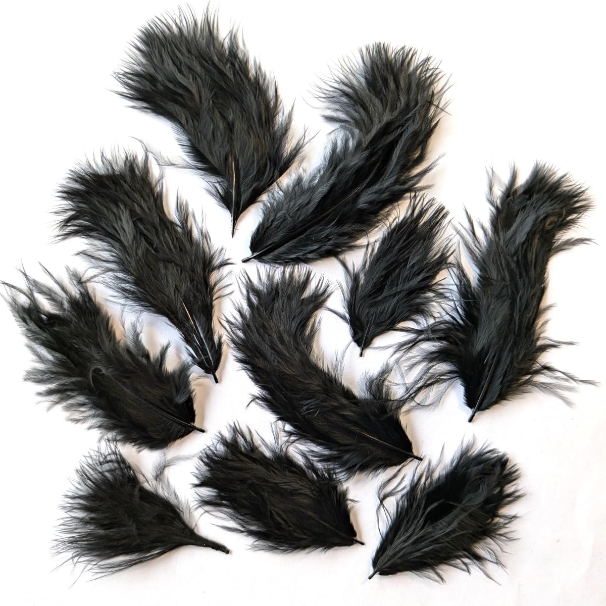 Amazon | 羽・羽根・装飾・パーツ・フェザーマラボー小（10枚）黒