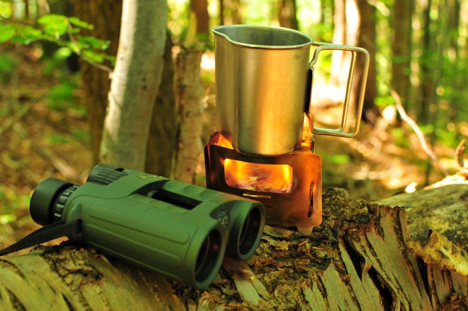 BUSHBOX ULTRALIGHT Outdoor Kocher | Hobo-Kocher | Camping | Holz | Gas | Spiritus | Steckbar | Ultraleicht | Federstahl | 100% Made in Germany
