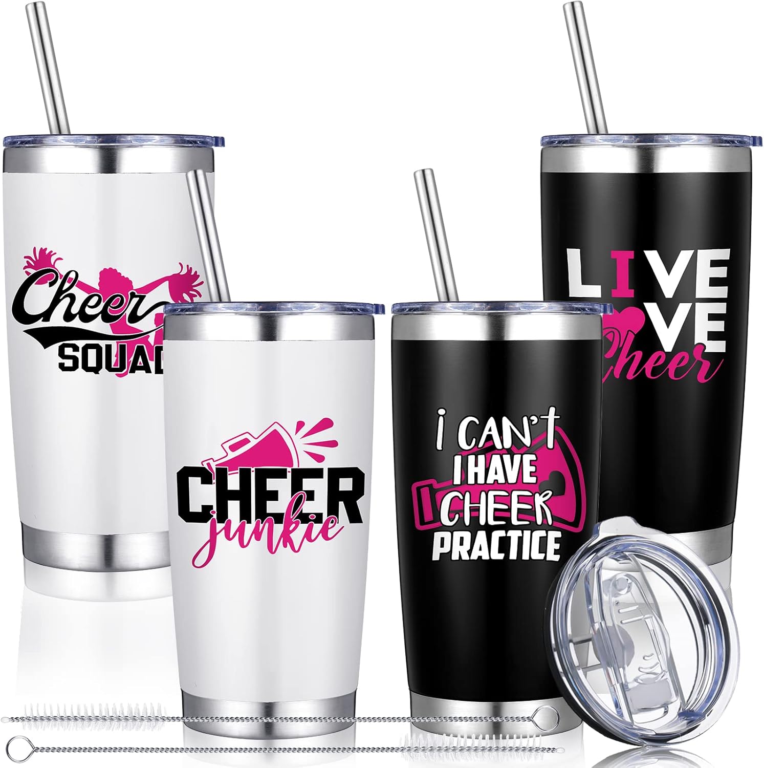 Cheer Tumbler Set 4 Pcs Cheerleader Tumbler Gifts Cheer