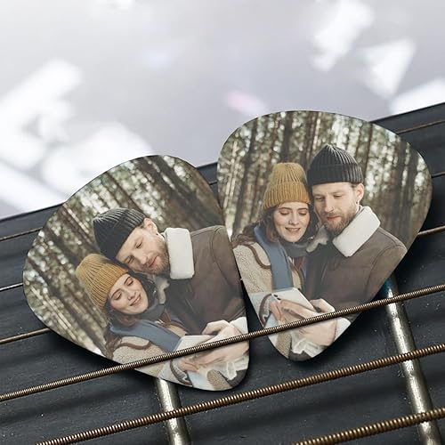 Miniatura 5 de 6-100 púas de guitarra personalizadas, añade tu propio nombre de texto, impresión HD resistente al nombre para accesorios de guitarra, el mejor