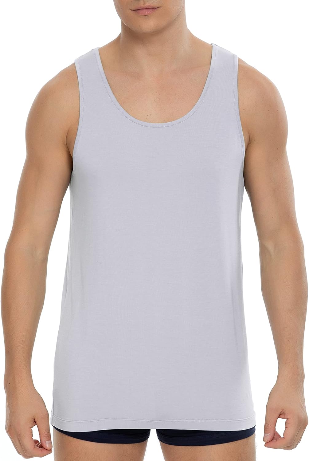 NACHILA Tank Top for Men-Viscose Made from Bamboo, Basic Undershirts 3 Pack Soft Tanks Sleeveless Shirts