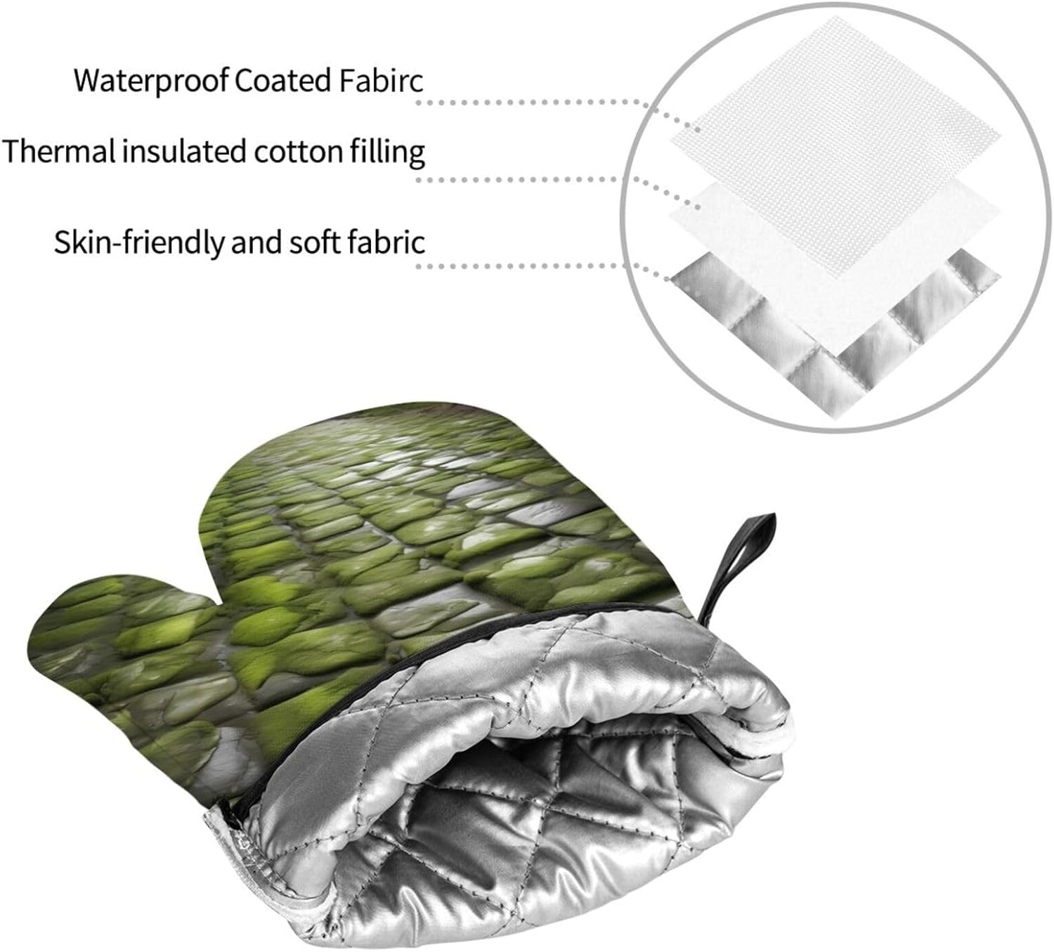 Moss Stone Pavement Kitchen baking four piece set, fit for cooking and baking, oven, microwave, and outdoor barbecue