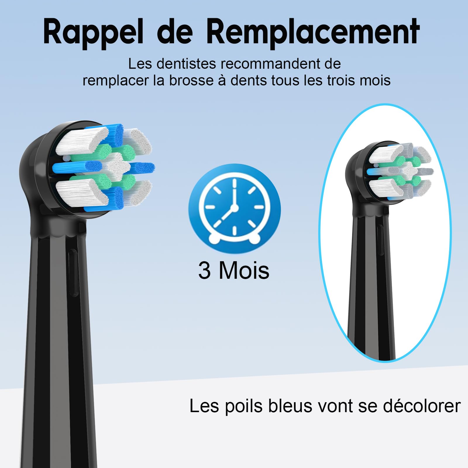IO Brossettes Compatibles with Oral-B iO - Brossettes de Rechange Compatibles | Lot de 8 Têtes pour Série iO 2/3/4/5/6/7/8/9/10 | Nettoyage Profond, Poils Souples