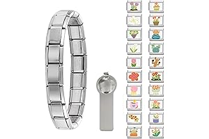 Italian Bracelet Charms Gold Silver Set