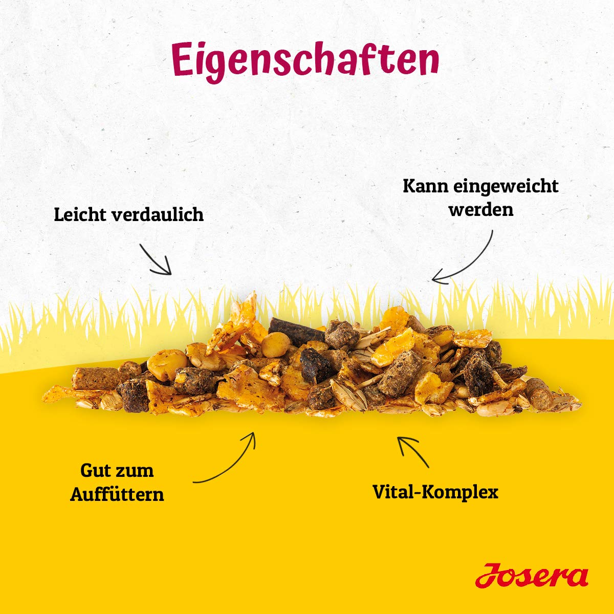 JOSERA Senior (1 x 15 kg) | PFERD SENIOR | Premium Pferdefutter für ältere & schwerfuttrige Pferde | Müsli-Mix für Vitalität bis ins hohe Pferdealter | nährstoffreich & leicht verdaulich | 1er Pack