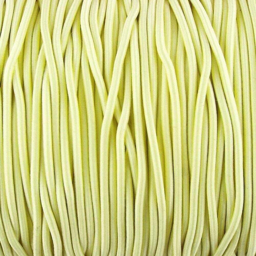 2.5mm Cord Elastic Round Coat Anorak Hood 20 Colours Buy 1 2 3 4 Or 8m 455D, Baby Yellow, 8 Metres