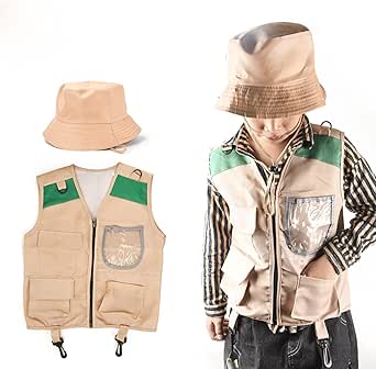 Chaleco Explorador Con Sombrero Para Niños: Disfraz De Safari Y Juego De Rol Al Aire Libre