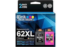Remanufactured Ink Cartridges Replacement for HP Ink 62 Envy 5540 HP 200 250 Series Printer