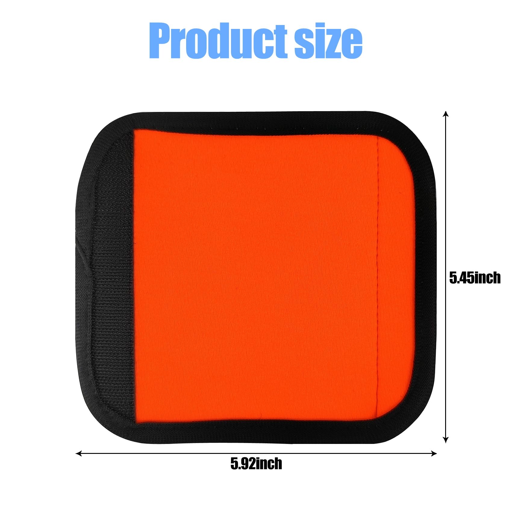 2 fundas para asa de equipaje, 5.5 x 6 pulgadas, identificadores de equipaje para maletas, identificador de maleta para avión, viajes, crucero, viajes (naranja)
