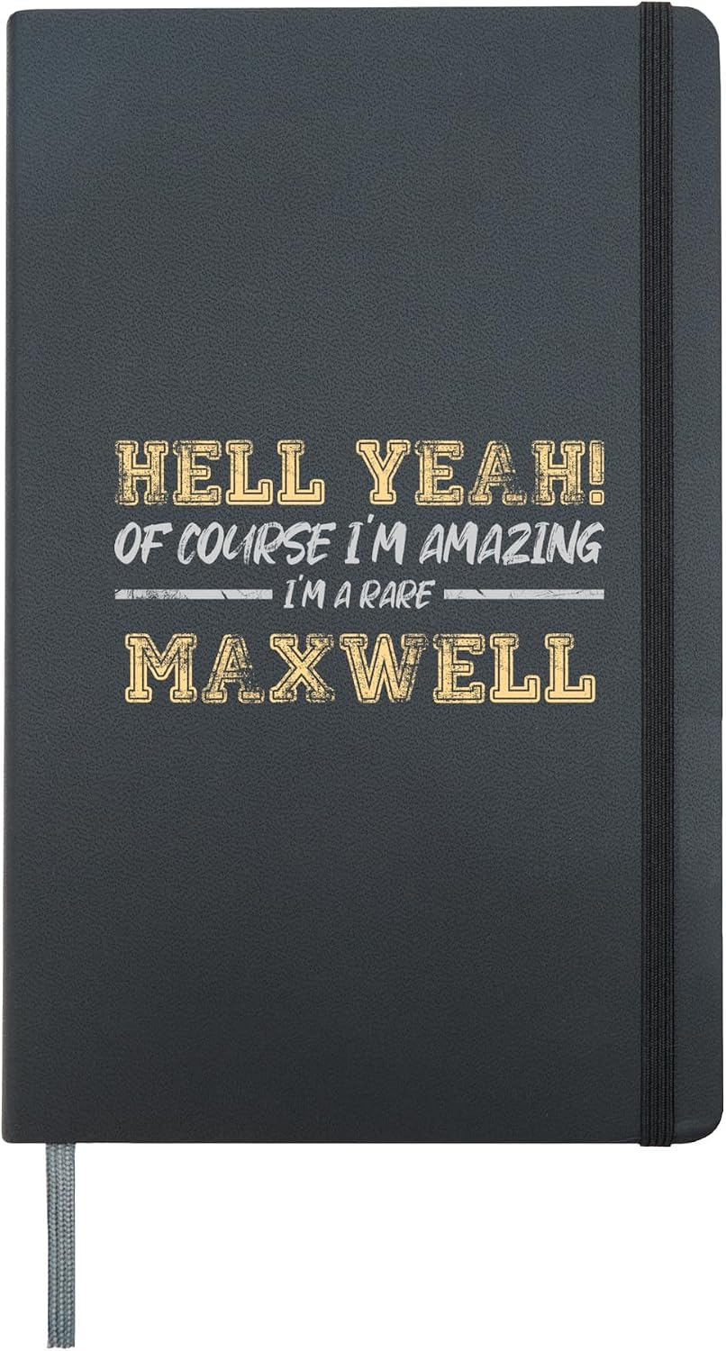 Maxwell Amazing Gift for Men Personal Maxwell Hardcover Journal, Black
