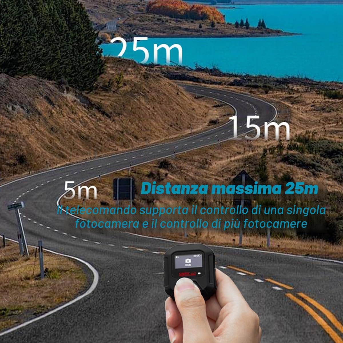 Telecomando GPS Bluetooth Per Insta360 X5/X4/X3/Ace Pro/Go3S Con Schermo E Batteria 400mAh - 2