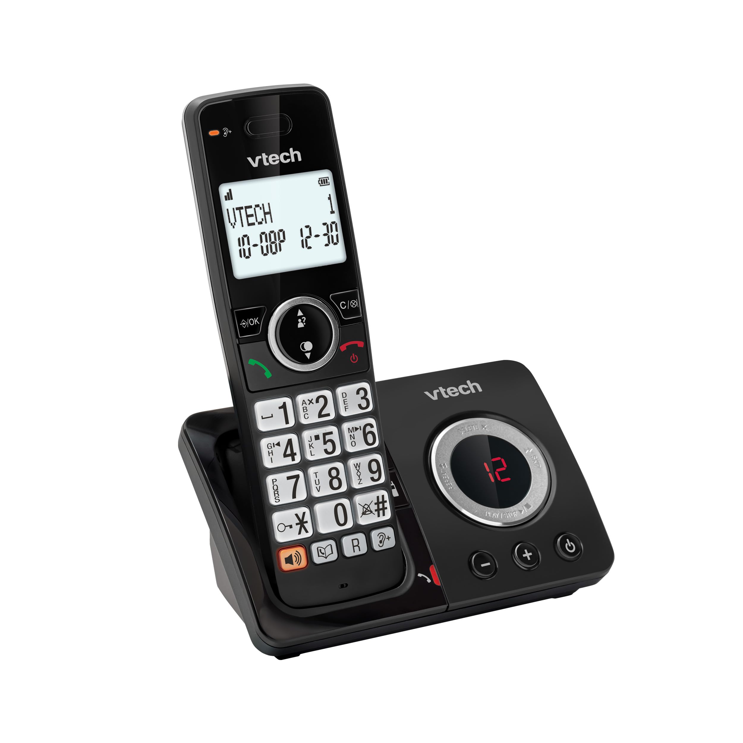 VTech EA5050 DECT Telefono senza fili con segreteria telefonica automatica, blocco chiamate fastidiosi, amplificatore di volume, display retroilluminato facile da leggere, 18 ore di conversazione