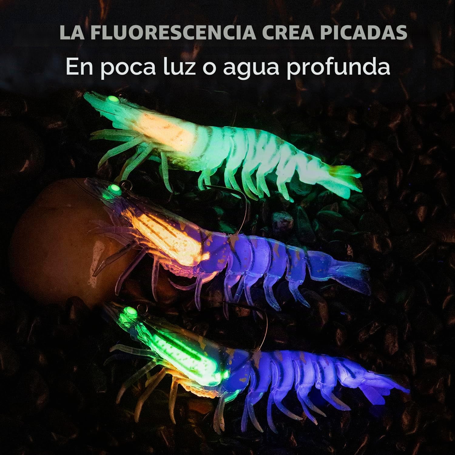 TRUSCEND Pre-Montaje de Pesca Jigs para Agua Dulce y Salada, 1:50 Super Durable TPE Señuelos de Pesca, Bien Hecho Lifelike camarón Crayfish Swimbait, Weedless señuelo para la lubina Trucha Walleye