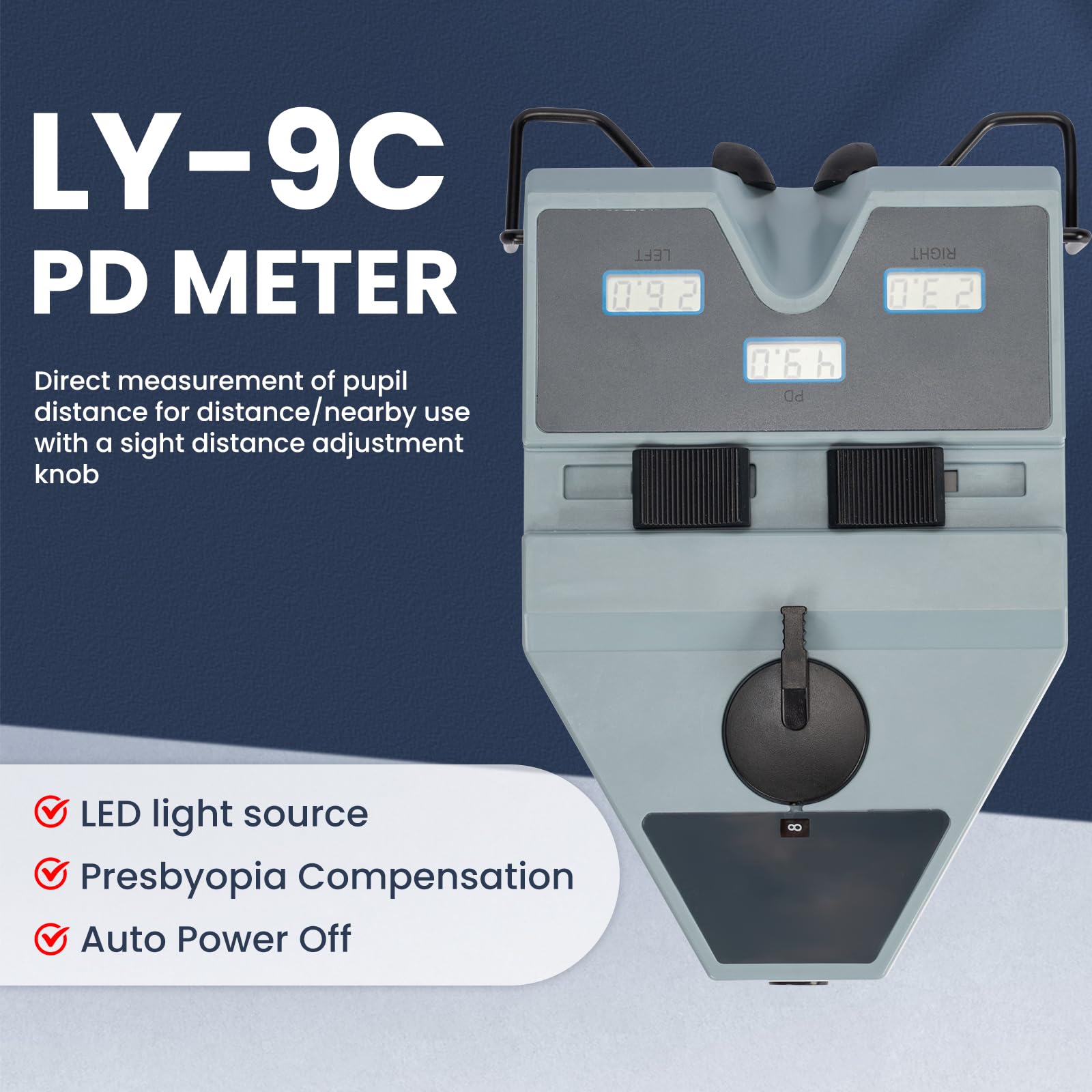 Misuratore di distanza pupillare LY-9C digitale attrezzatura ottica