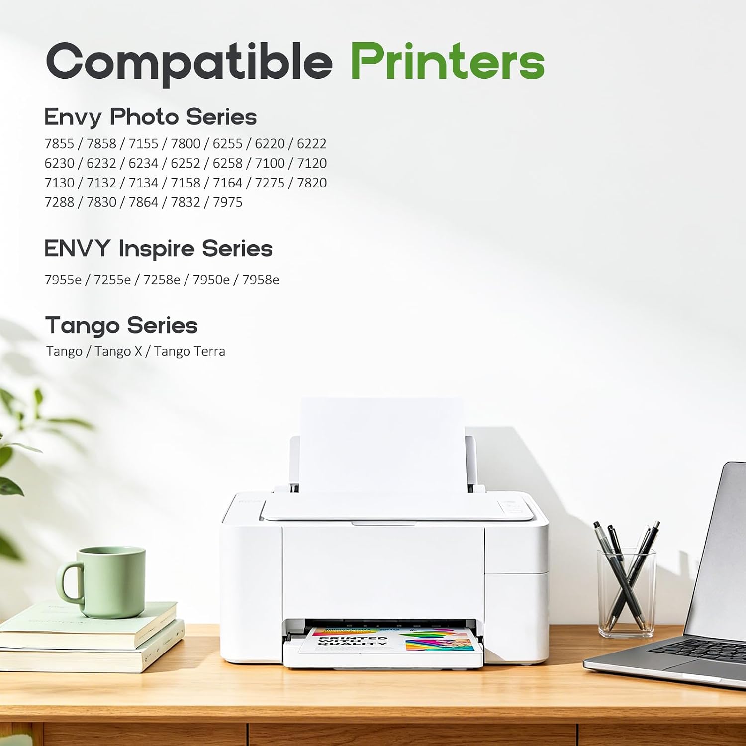 64XL 64 Black and Color Ink Cartridges Compatible for HP 64 XL Combo Pack