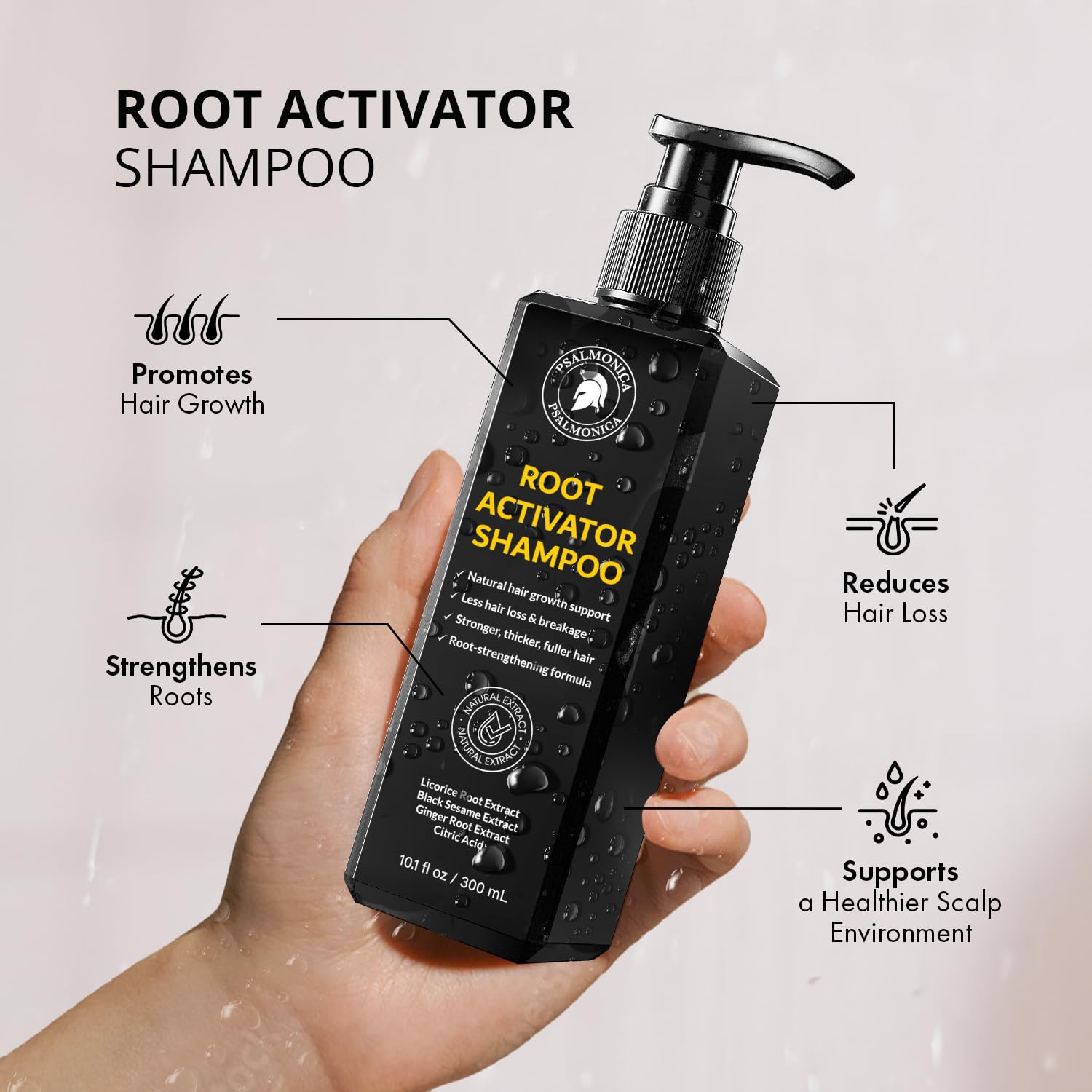 Hair Growth Shampoo and Conditioner Set, Sulfate-Free Thickening, 10.1 Fl Oz Pack of 2
