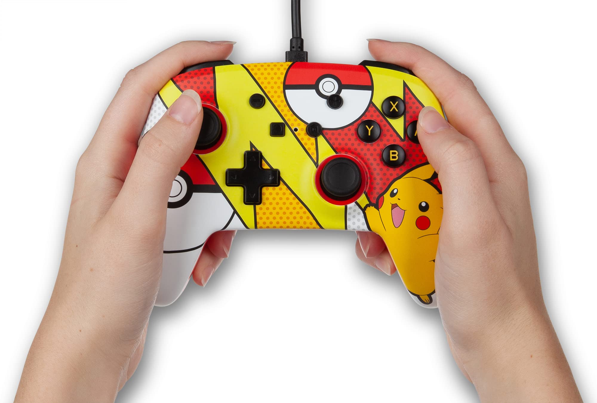 PowerA Mando con cable mejorado para Nintendo Switch - Pokémon: Pikachu Pop Art