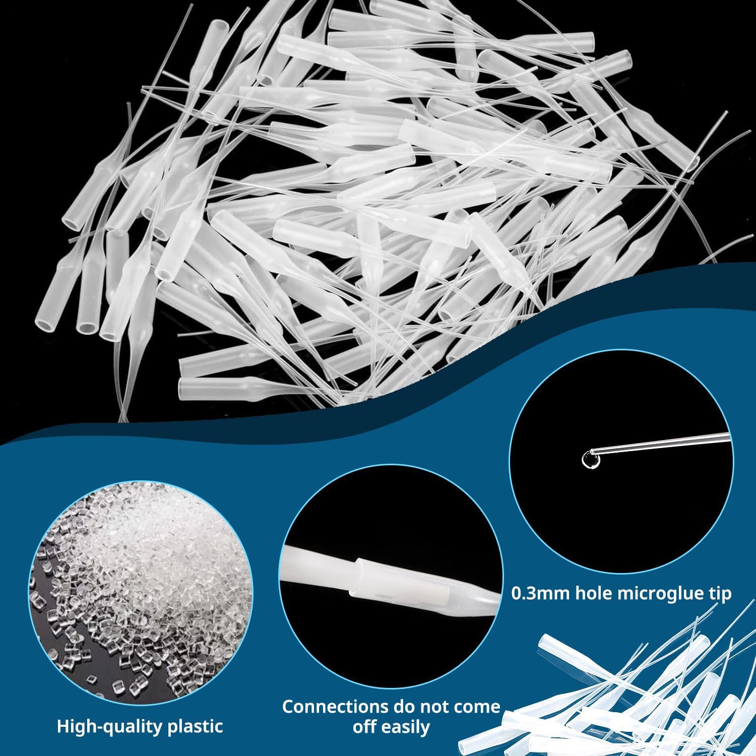 Produktbild von 150-teiliges Kleber-Applikatorset – Ultrafeine Spritzen & Pipetten Aus Kunststoff – Perfekt Für Präzises Kleben & Dosieren