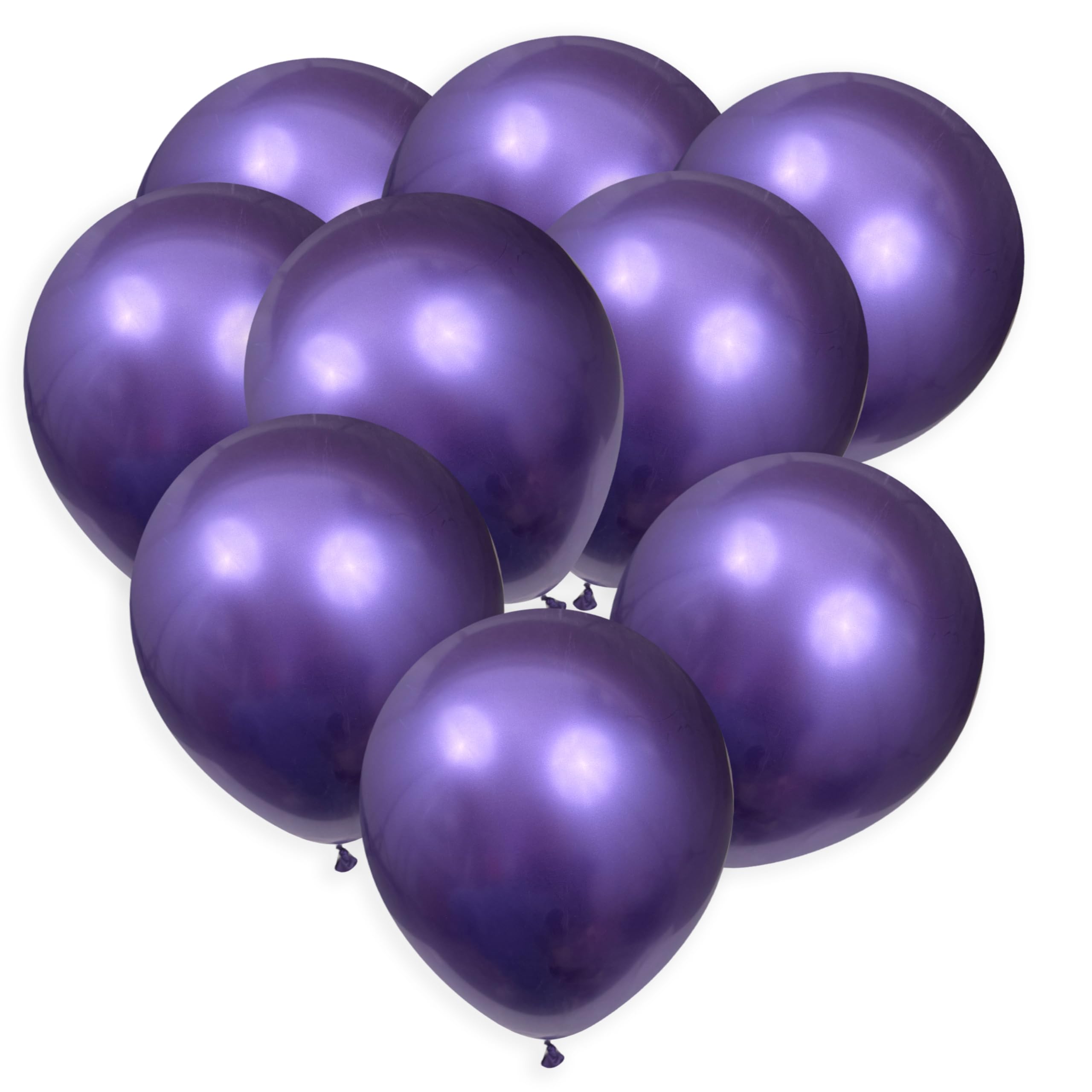 Purple Balloons 50 Pack, 12 Inch Metallic Purple Balloons For Birthdays, Weddings, Baby Showers, Holidays