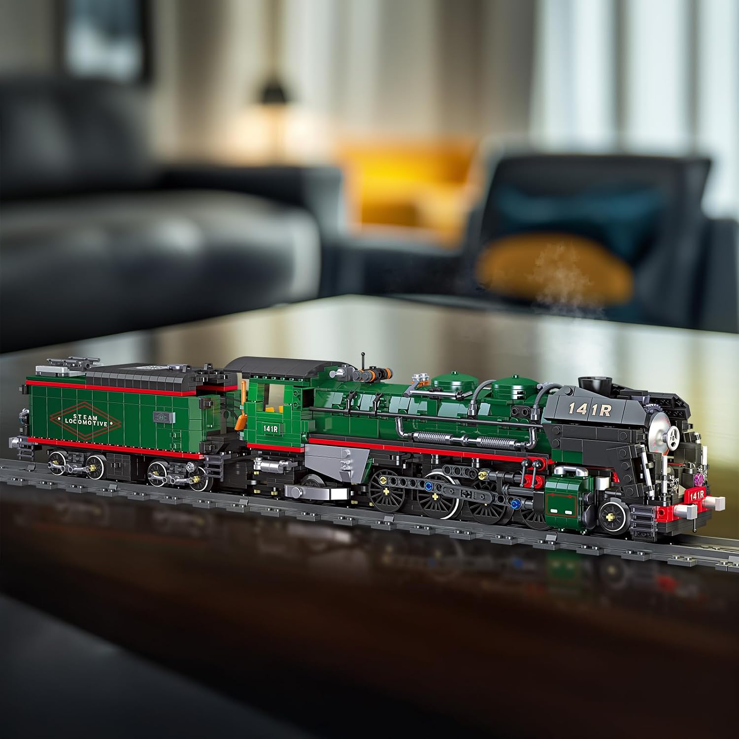 NUTCRACKER 141R Vintage Steam Train Building Blocks Set, Classic Train Model Building Kit, Construction Brick Education Learning Toys Birthday Gift for Adult Boys Teenagers 14+ (1782 Pieces)