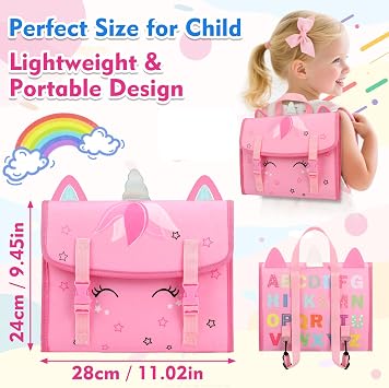 Teensymic Montessori Busy Board for Toddlers Ages 3+ Portable Travel Quiet Book for Fine Motor Skills, Practical Life & Cognitive Learning, for Boys & Girls