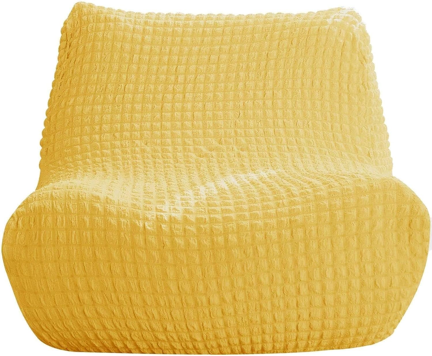 Fireside Chair Cover Armless Sofa Cover Lazy Floor Armless Chair Slipcover, Folding Sofa Bed Cover Non-Armrest Furniture Protector Without Armrests for Kids Dog Cat(Yellow B)