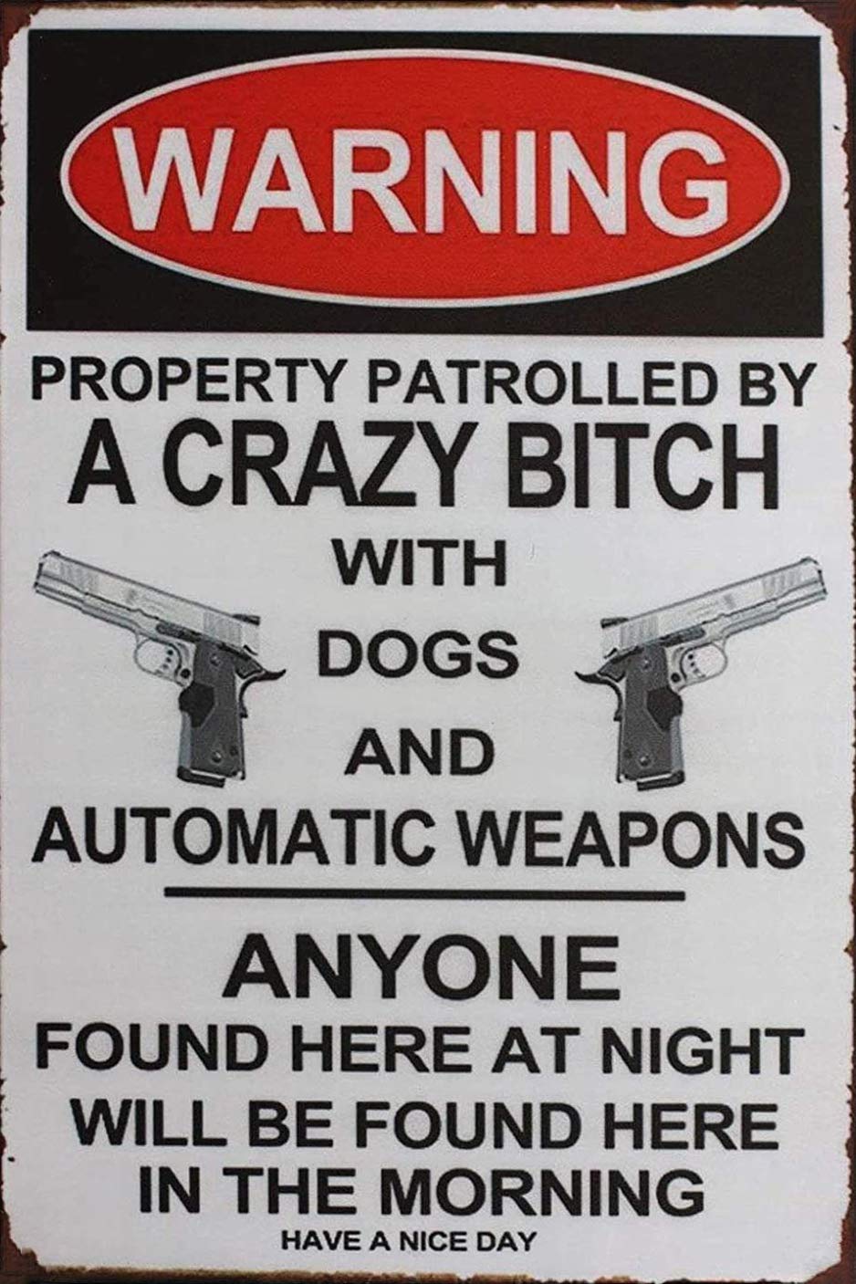 Amazon.com: SIGNCHAT Warning Safety Sign Warning Property