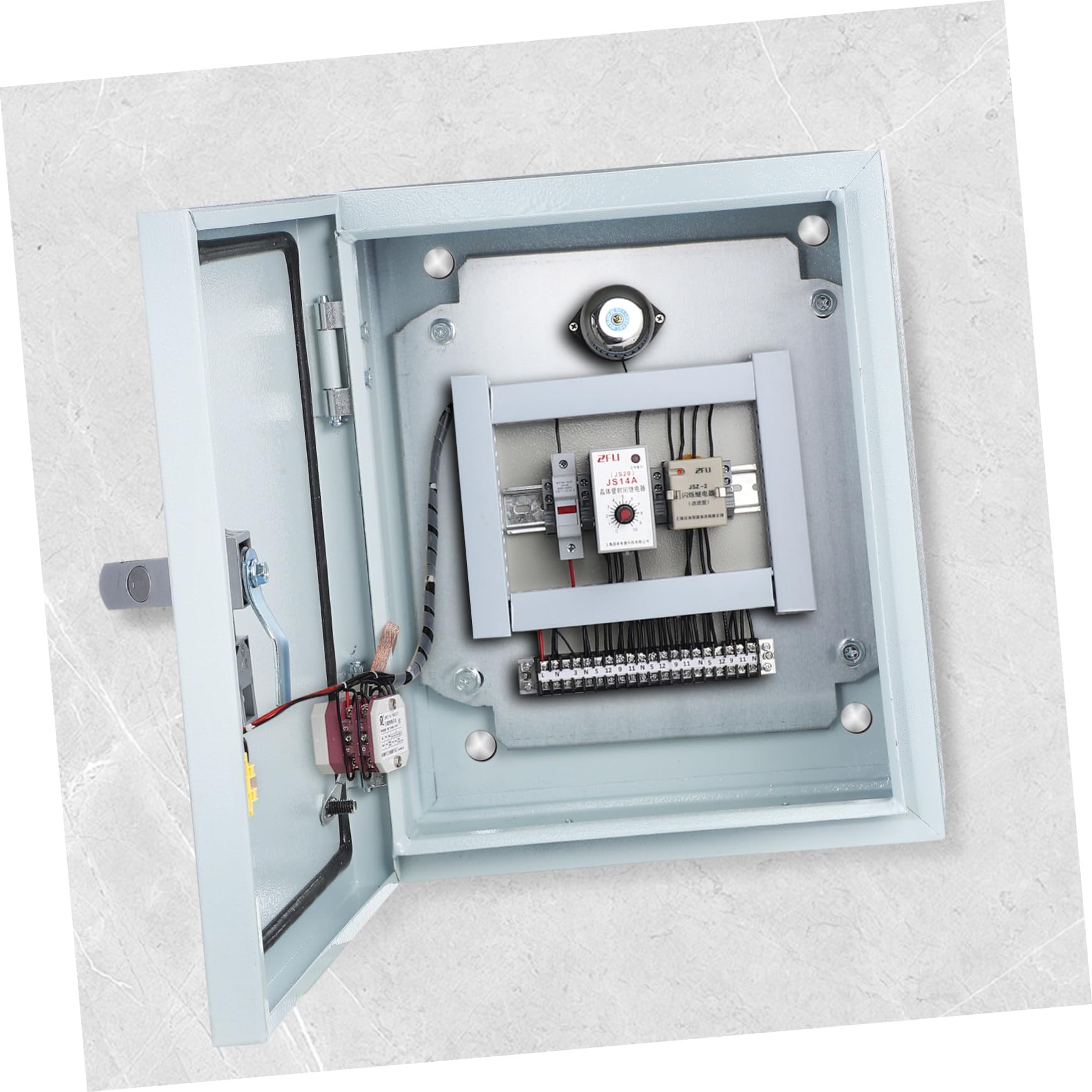 Armadietto Elettrico da Muro in Acciaio Inox Bianco per Controllo | Cassetta Elettrica da Esterno, Sportello Incernierato Serratura Lunga, Struttura Rinforzata per Componenti