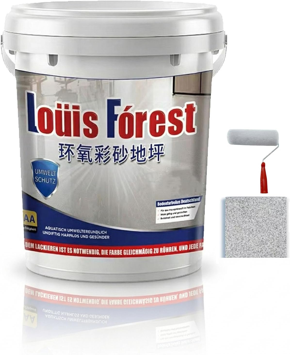 2026 New Epoxy Colored Sand Floor Paint, Epoxy Colored Sand Self Leveling Floor Paint, Waterproof & Anti-Slip, for Both Interior and Exterior Applications (White Hemp Gray,35.3oz/1kg)