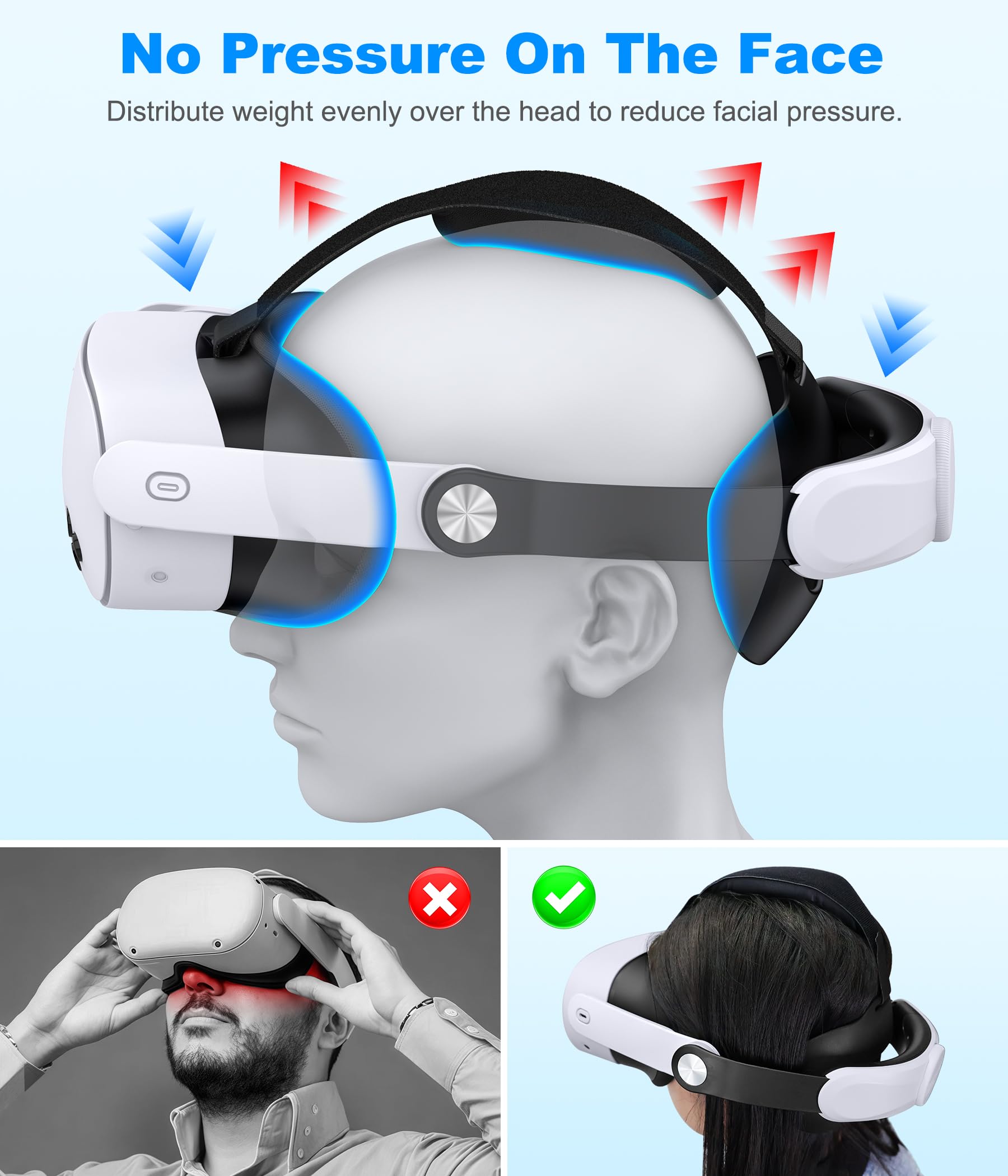 Amazon.com: NinjajoyOX 6700mAh Battery Head Strap for Meta Quest