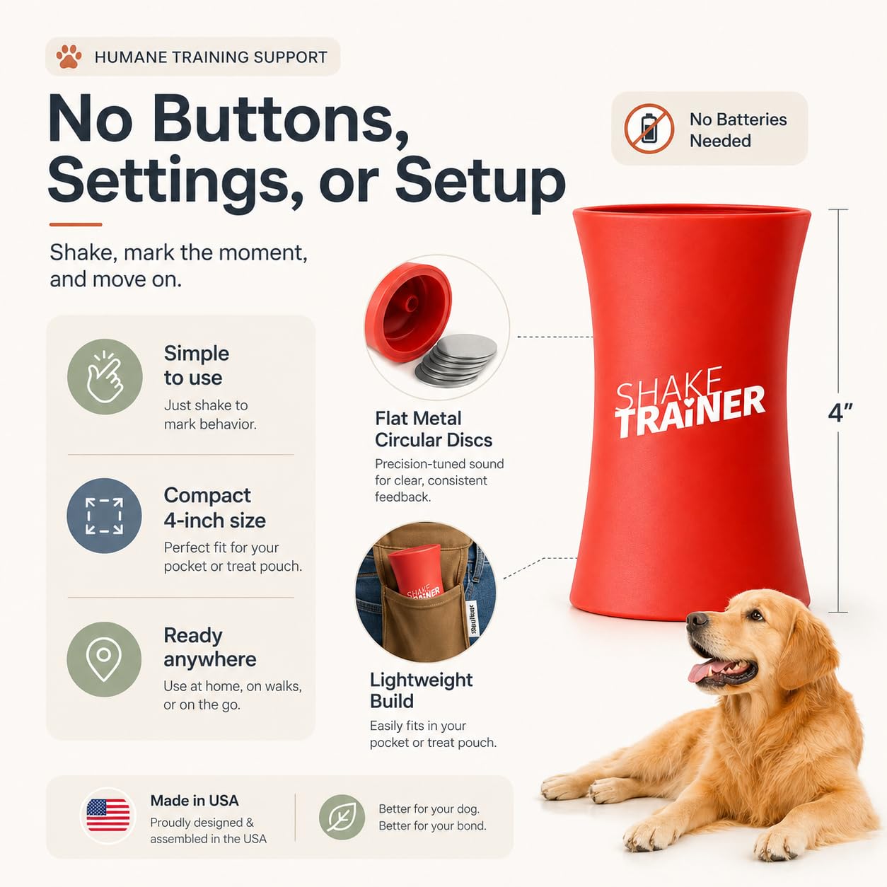 Herramienta de Entrenamiento de Shake Trainer Dean & Tyler!!! - Evita Que tu Perro Tenga un Comportamiento no Deseado en cuestión de Minutos!!! - Recomendado por Entrenadores y Veterinarios!!! 100%