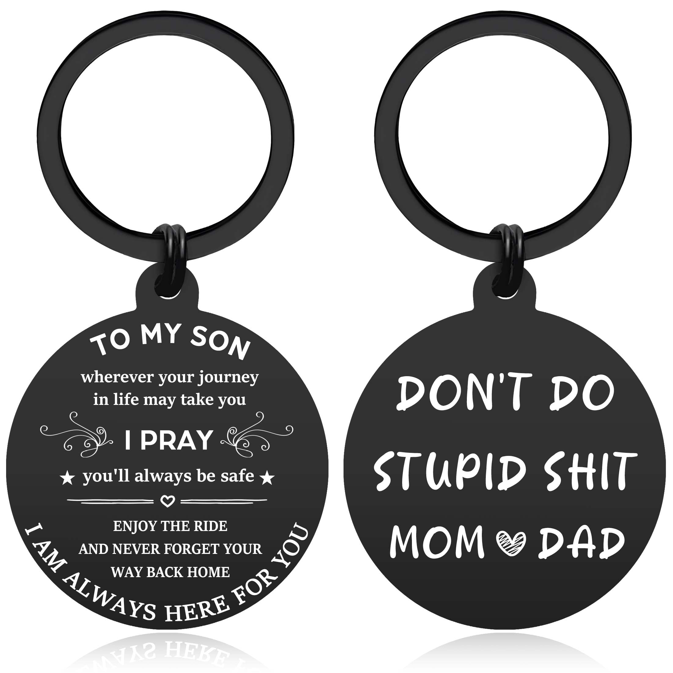 Sons Gifts from Mom Dad, Daughter Keychain for Teen Boys, Gag Birthday Gift  Ideas, Christmas