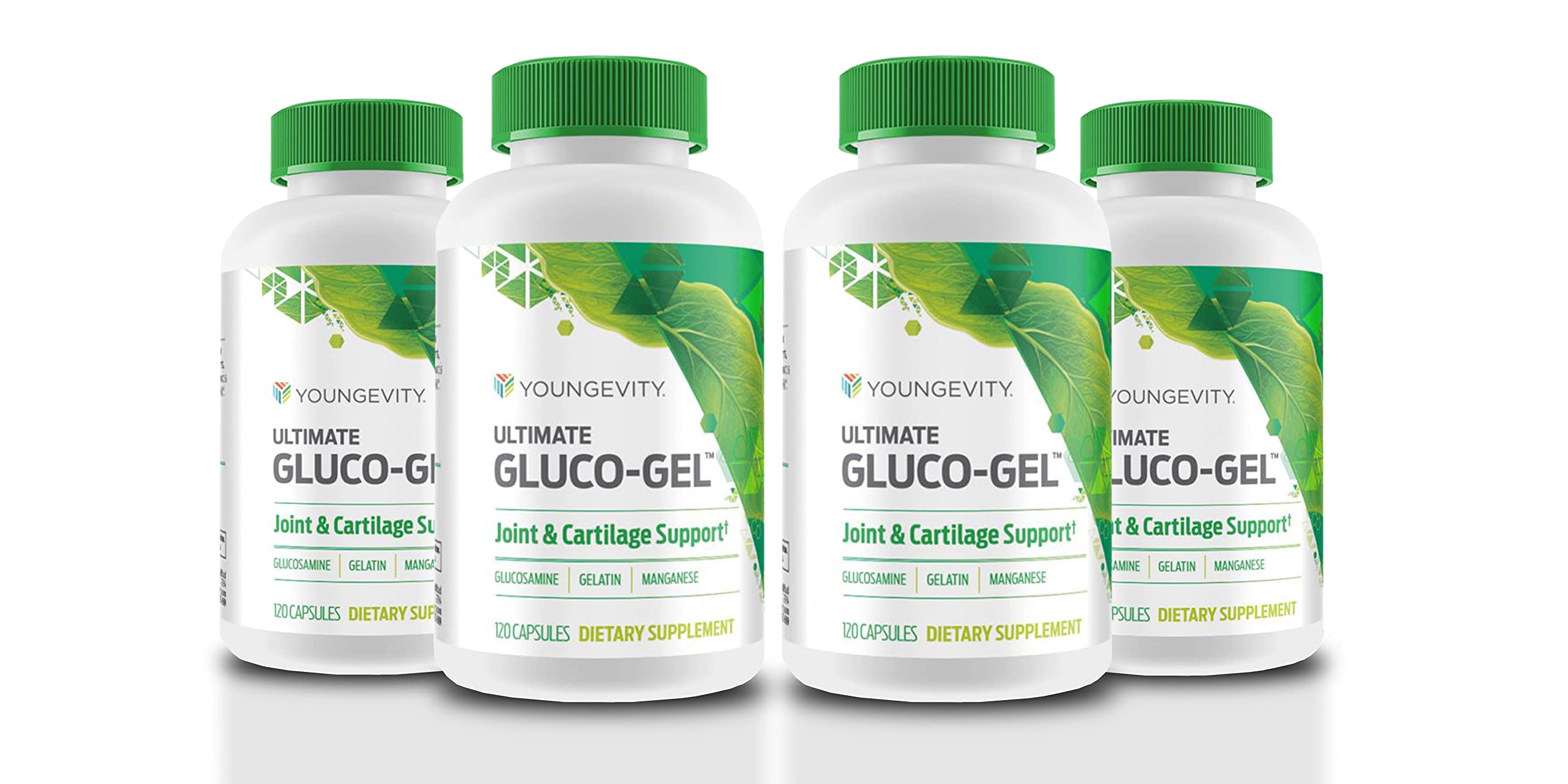 Youngevity Ultimate Gluco-Gel Bone & Cartilage Support, 120 Caps, 4 Pack Manganese 120 Count (Pack of 4)