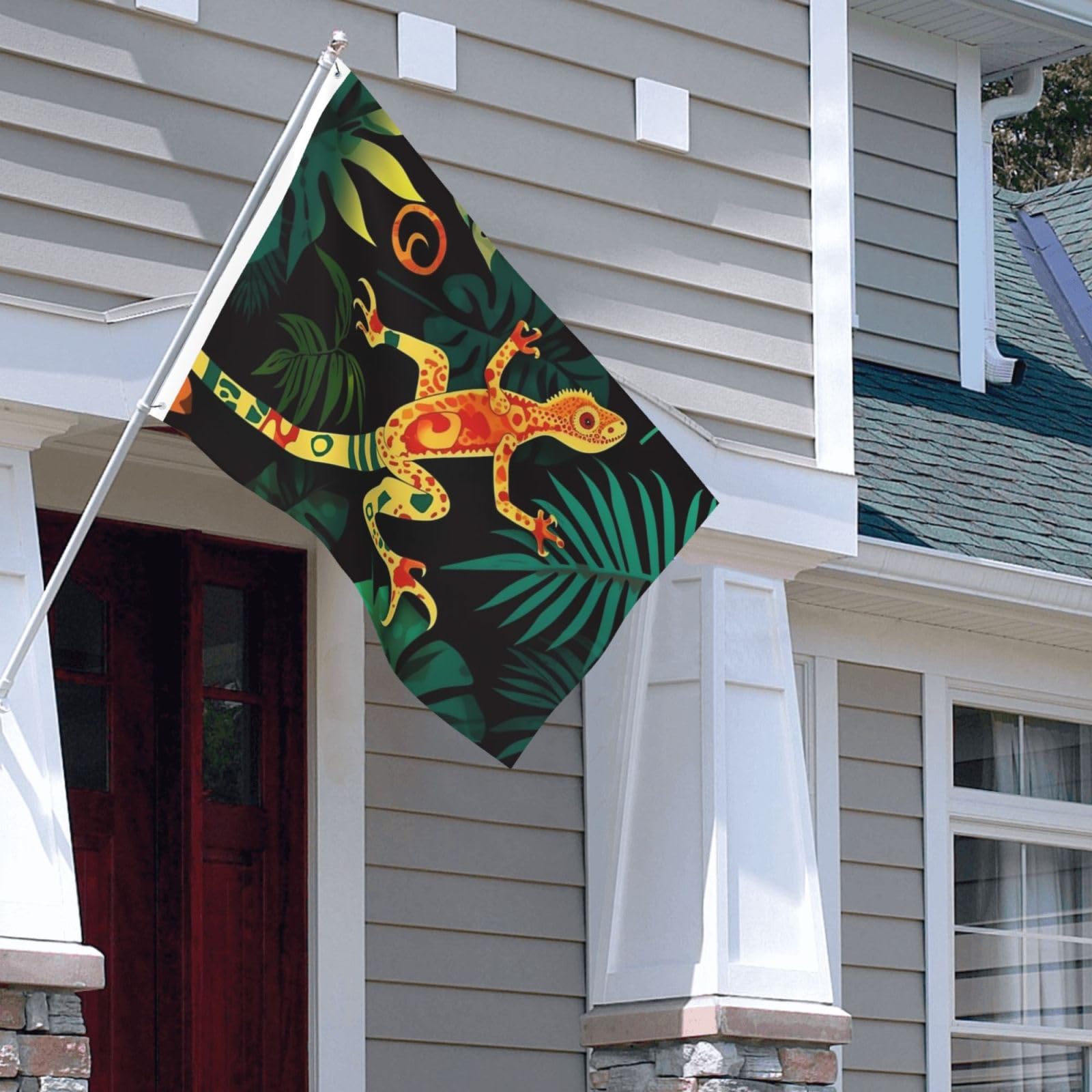 Drapeau extérieur résistant aux intempéries feuilles tropicales 1,2x1,8m - 8