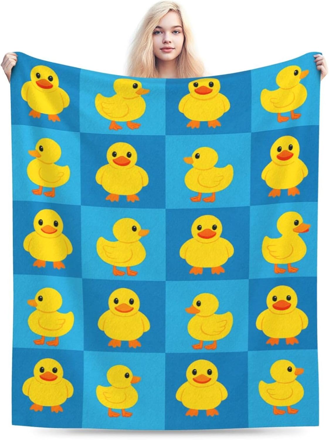 Duck Blanket Super Soft Warm Fluffy Fleece Flannel Animal Throw Blanket Cozy Fuzzy Plush Stuff Bedding Blankets Gifts for Women Kids Boys Girls Adults 50"X40" - Image 5