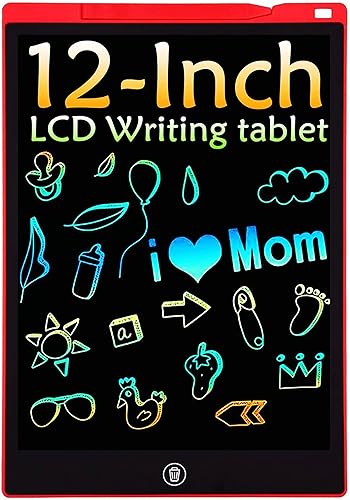 LEYAOYAO Tableta de escritura LCD de 12 pulgadas, juguetes para niños, tablero de dibujo de aprendizaje, regalos de cumpleaños, juguetes para niñas