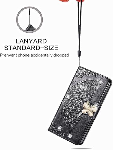 Miniatura 8 de Monwutong Funda tipo cartera para Samsung Galaxy A13 5G, diseño de mariposa 3D, funda de piel sintética con cierre magnético fuerte y ranuras para