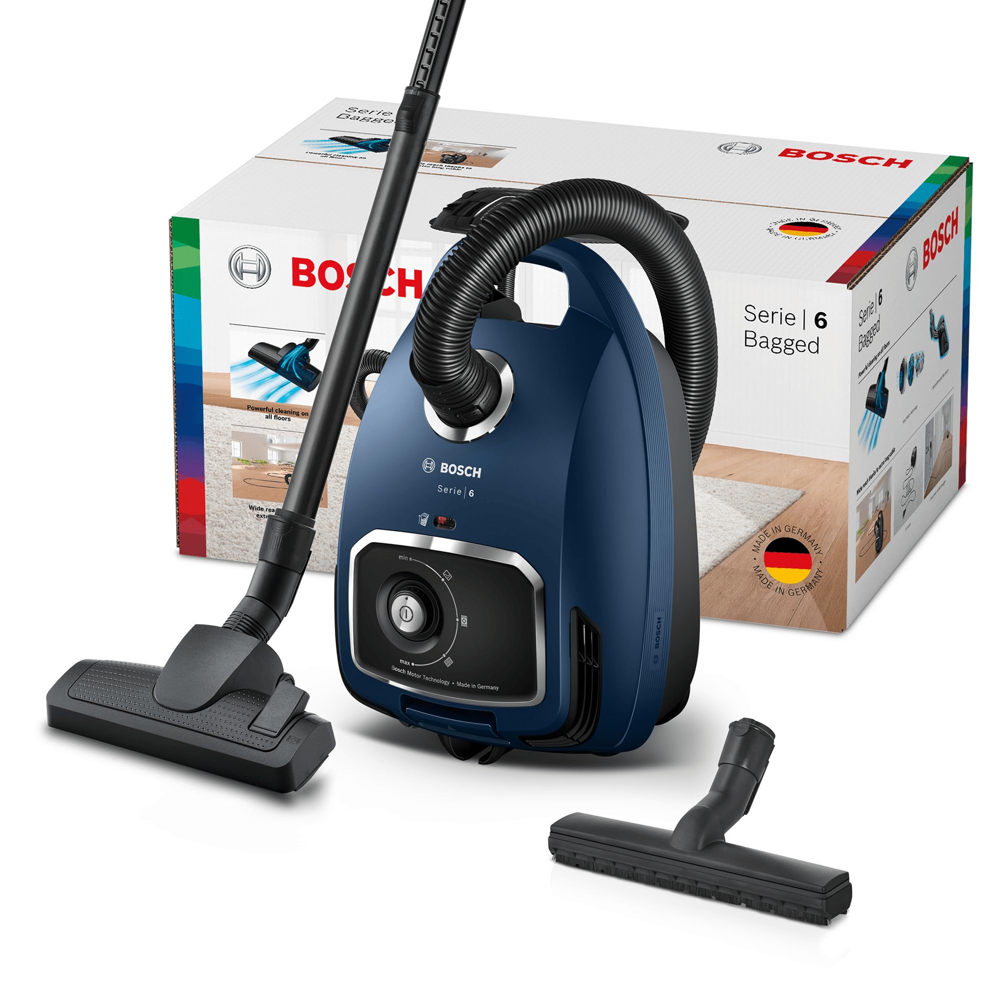 BOSCH BGB6X300 - Aspirateur Traineau avec sac - 600 W - Filtre HEPA - 12 m de rayon