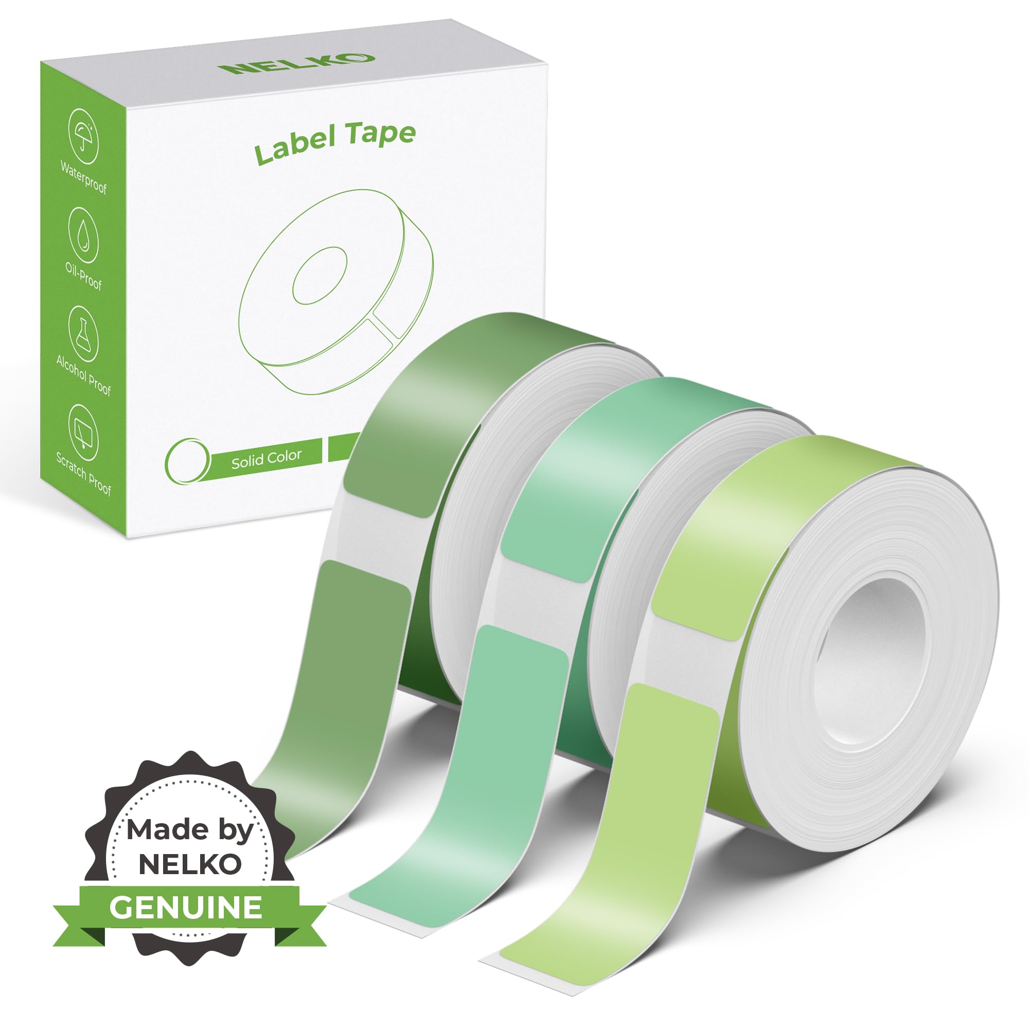 NELKO Genuine P21 Label Maker Tape, Adapted Label Print Paper, 14x40mm (0.55"x1.57"), Standard Laminated Labeling Replacement, Multipurpose of P21,