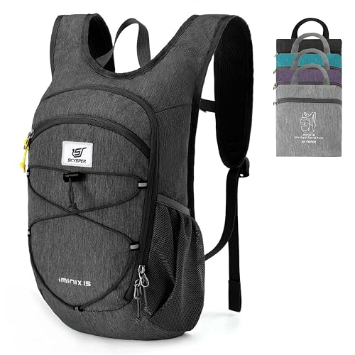 SKYSPER 15L/20L Foldable Hiking Backpack Lightweight Packable Travel Daypack with Chest Strap Small Folding Pack for Wal