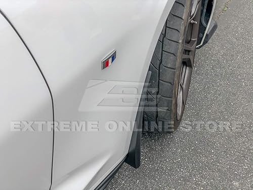 Miniatura 5 de Reemplazo para todos los modelos Chevrolet Camaro 2016  GM Factory Estilo Extendido ABS Textura Plástico Negro Aletas Delanteras Pareja Protector de