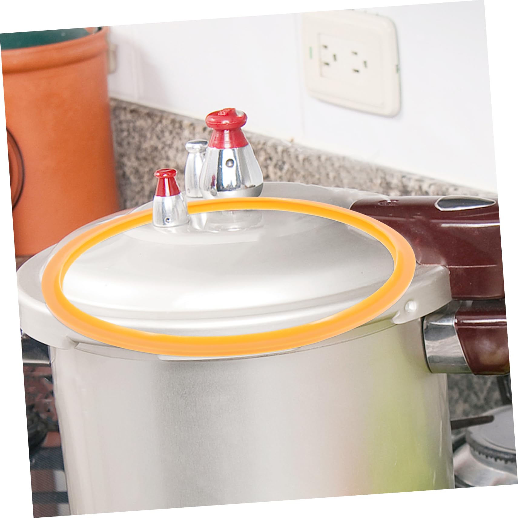 Silikon Schnellkochtopf Dichtungsring Hitzebeständige Silikondichtung 22cm Universelles Ersatzteil Für Druckkochtopf Druckstabil Säurebeständig